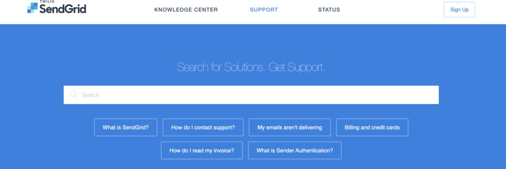 Sendgrid vs Mailchimp: sendgrid support